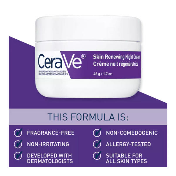 CeraVe Skin Renewing Night Cream  1.7 Ounce Glow Haven