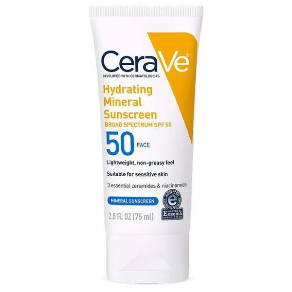 CeraVe 100% Mineral Sunscreen SPF 50 - Glow Haven