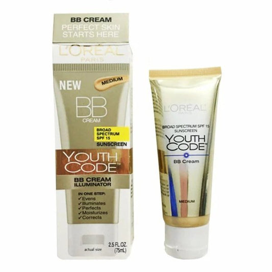 L'Oreal Paris Youth Code BB Cream SPF 15, 75ml - Glow Haven